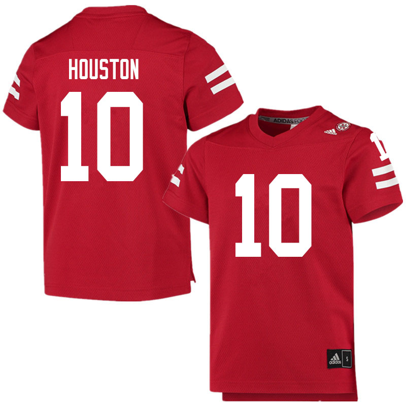 Men #10 Demariyon Houston Nebraska Cornhuskers College Football Jerseys Sale-Scarlet